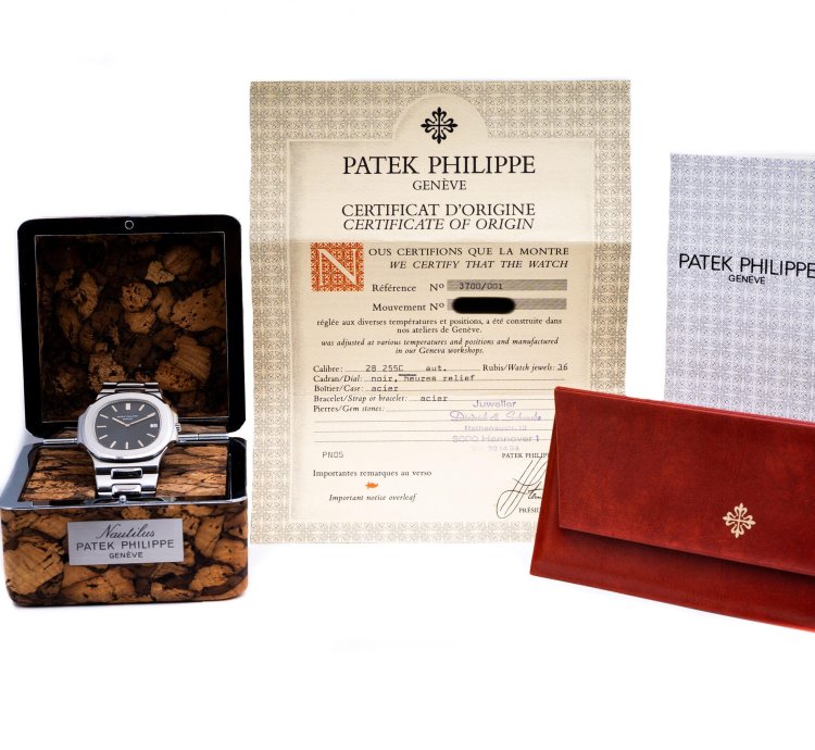 Patek Philippe Nautilus 3700 001 Full Set Deutsche Auslieferung 1979 Korkbox