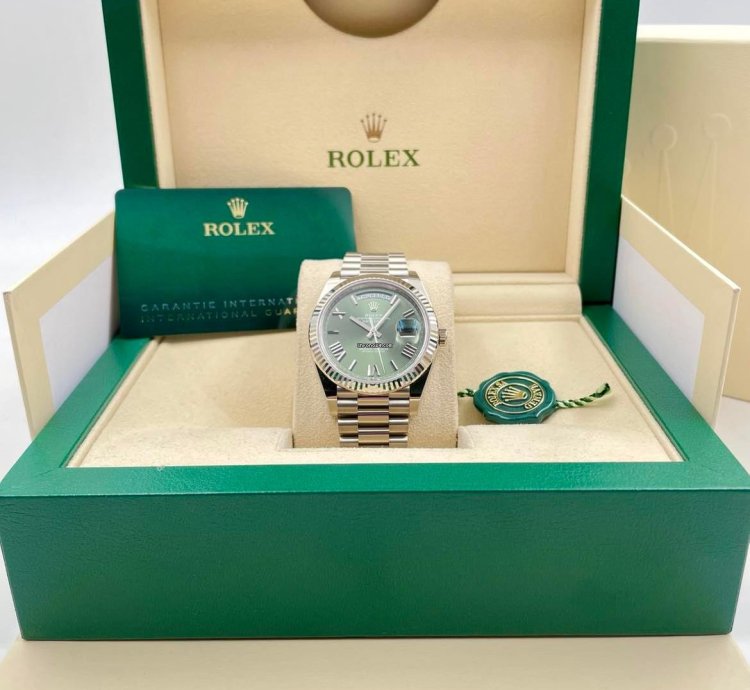 Rolex Day-date 40 228239 40mm White Gold Green Roman Dial Unworn 2024