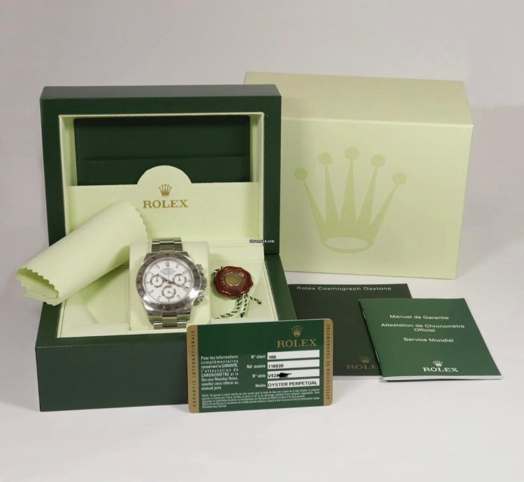 Rolex Daytona Chronograph Stahl Box Papiere Ref 116520 Ovp Ungetragen Verklebt