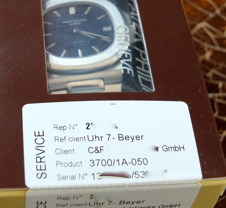Patek Philippe Nautilus 3700 1 Jumbo Nautilus Beyer Korkbox 1977 Geneve Double Sealed-neuer Service