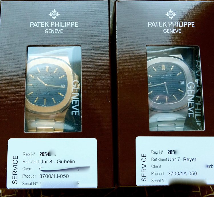 Patek Philippe Nautilus 3700 1 Jumbo Nautilus Beyer Korkbox 1977 Geneve Double Sealed-neuer Service