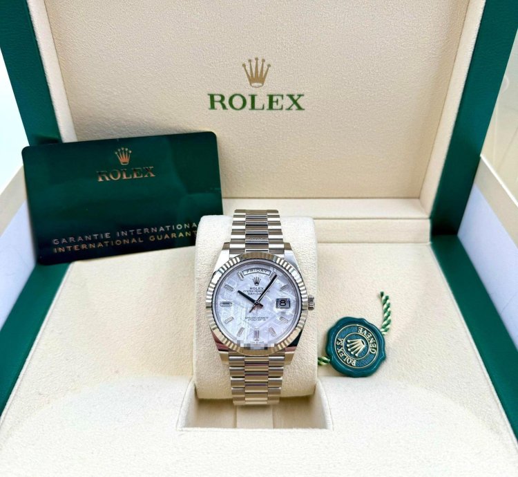 Rolex Day-date 40 228239 40mm White Gold Meteorite Dial Unworn 2024
