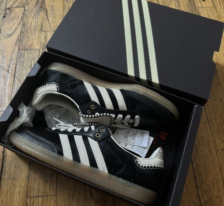 Wales Bonner Adidas Black Pony-hair Samba