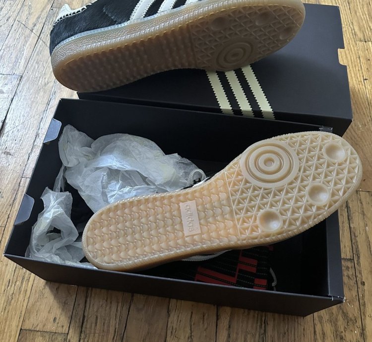 Wales Bonner Adidas Black Pony-hair Samba