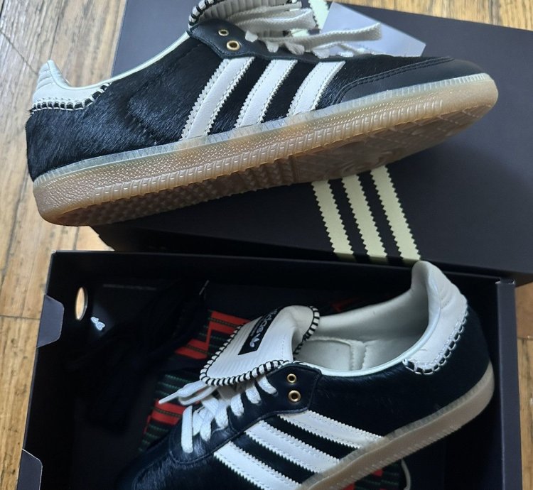 Wales Bonner Adidas Black Pony-hair Samba
