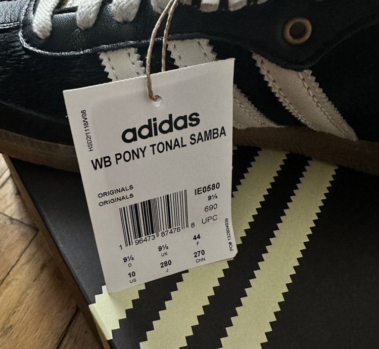 Wales Bonner Adidas Black Pony-hair Samba