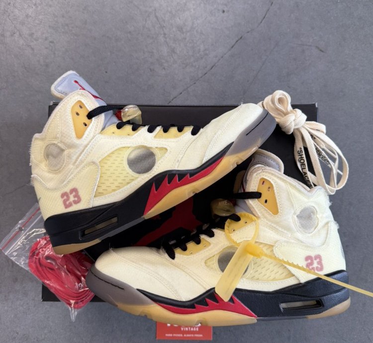 2020 Off-white Air Jordan 5 Retro Sp Sail