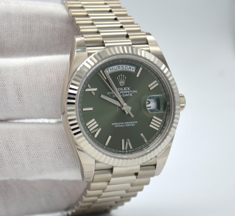 Rolex Day-date 40 228239 Ogrp Green Dial Day-date 40 White Gold