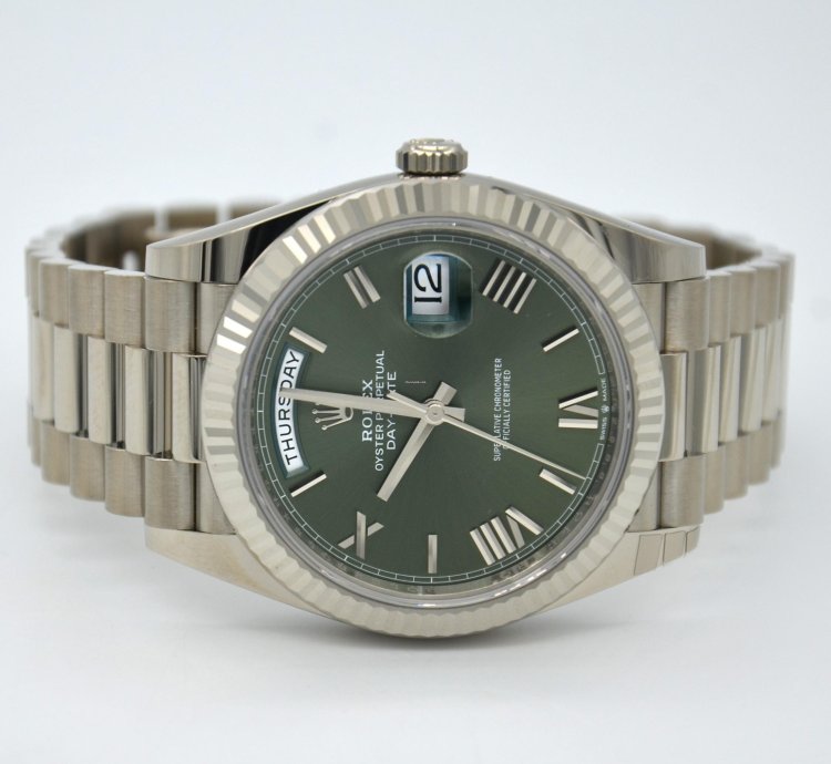 Rolex Day-date 40 228239 Ogrp Green Dial Day-date 40 White Gold