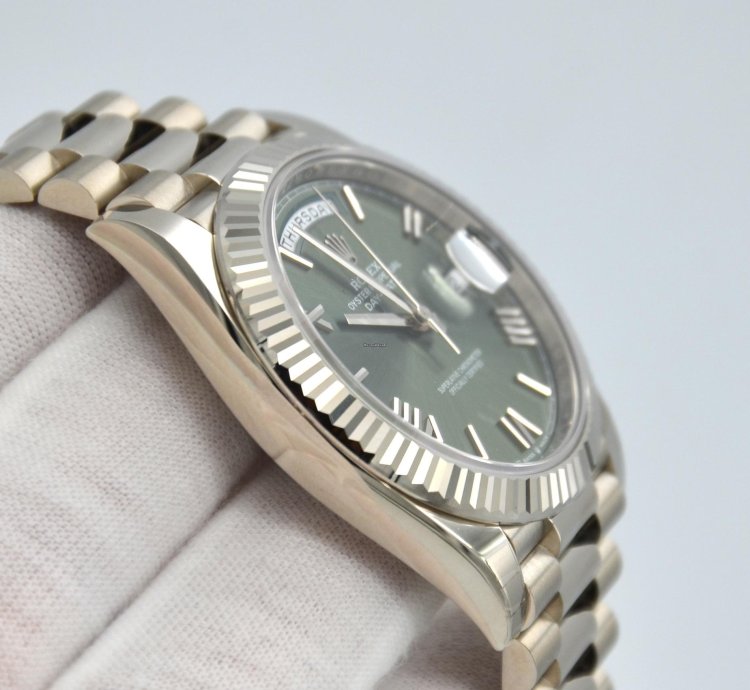 Rolex Day-date 40 228239 Ogrp Green Dial Day-date 40 White Gold