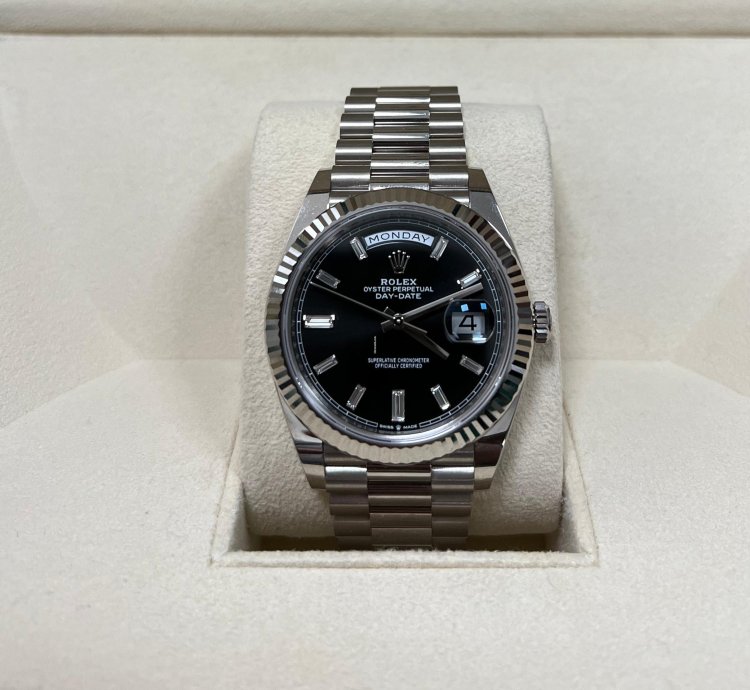 Rolex Day-date 40 228239 Schwarz Baguette 2024 Neu Full Set