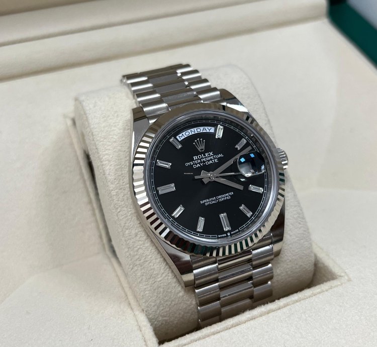Rolex Day-date 40 228239 Schwarz Baguette 2024 Neu Full Set