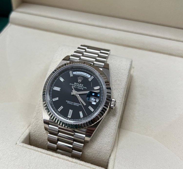Rolex Day-date 40 228239 Schwarz Baguette 2024 Neu Full Set