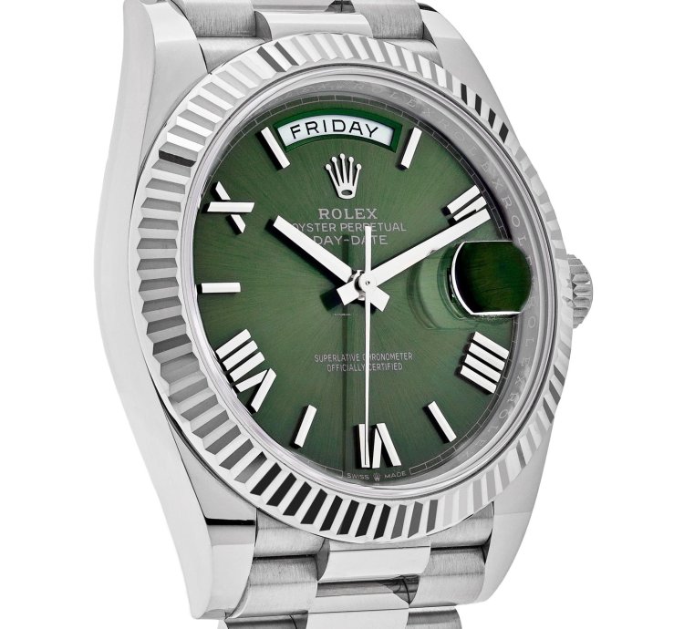 Rolex Day-date 40 228239 White Gold Olive Dial 2023