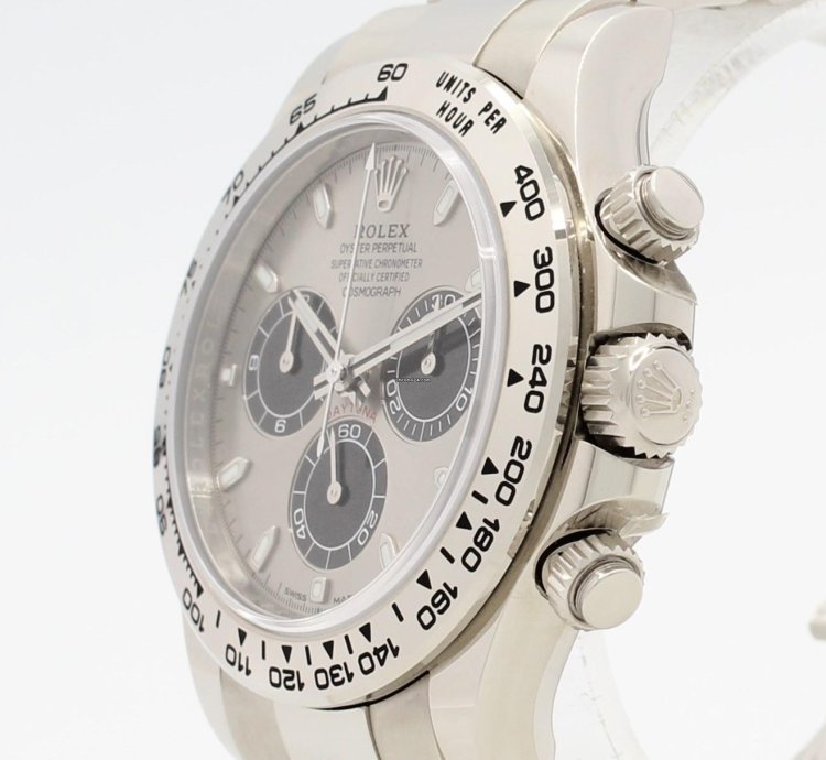 Rolex Daytona Cosmograph Automatic 18k White Gold Silver Dial Ref 116509