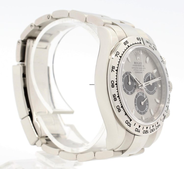 Rolex Daytona Cosmograph Automatic 18k White Gold Silver Dial Ref 116509