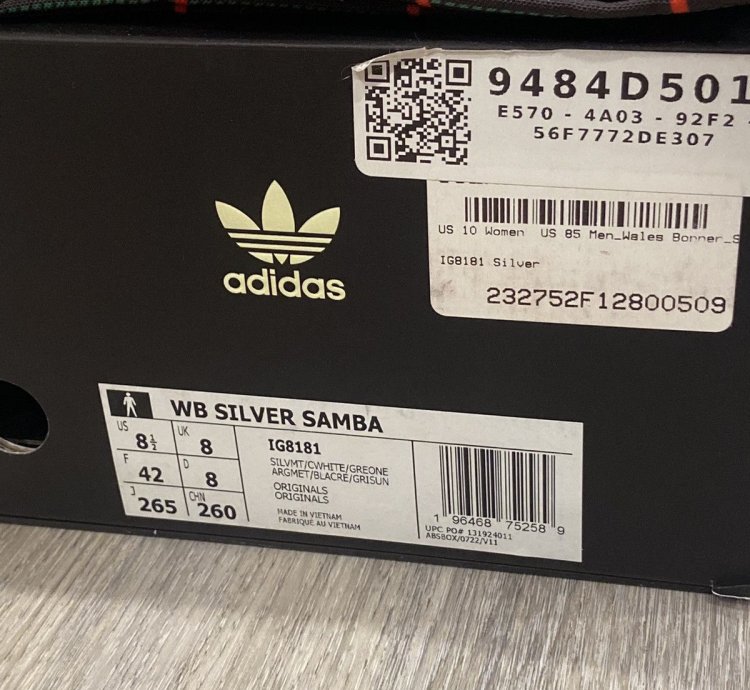 Wales Bonner Adidas Samba Metallic Silver