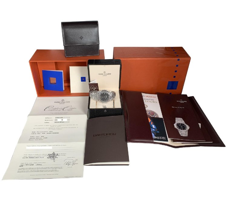 Patek Philippe Nautilus 3710 1a Black Dial Power Reserve Like New Full Set 2001