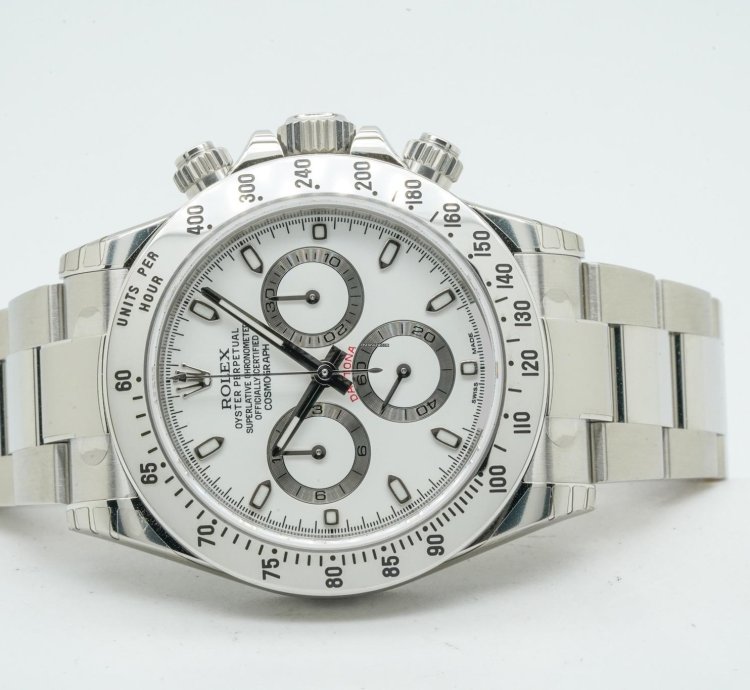 Rolex Daytona Cosmograph Chronograph 116520 Aph White Dial 40mm 11 2015 Nos With Films 3971