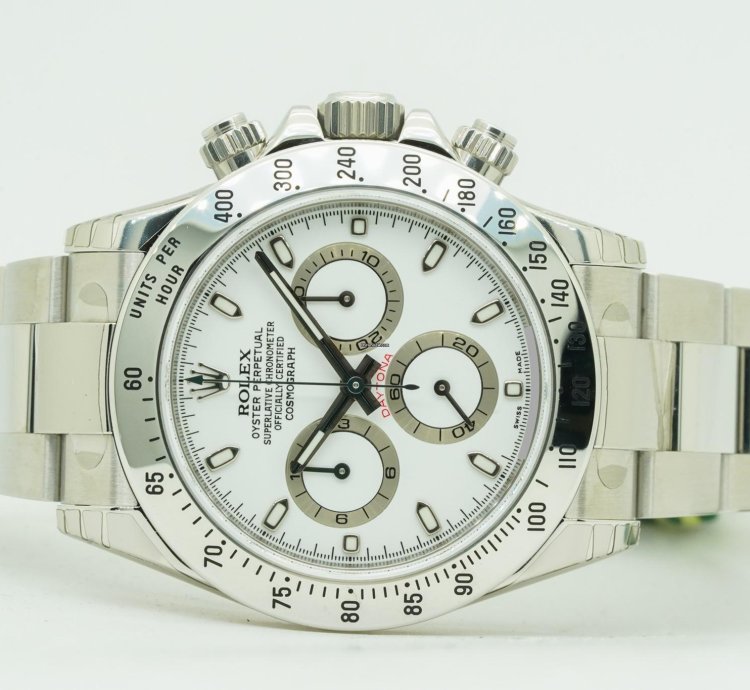 Rolex Daytona Cosmograph Chronograph 116520 White Dial 40mm 2009 Nos With Films Ser