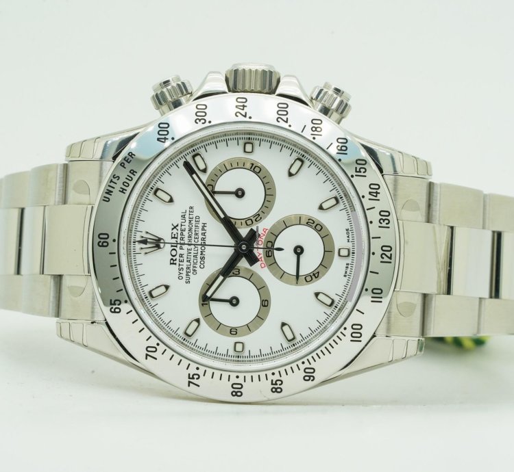 Rolex Daytona Cosmograph Chronograph 116520 White Dial 40mm 2009 Nos With Films Ser