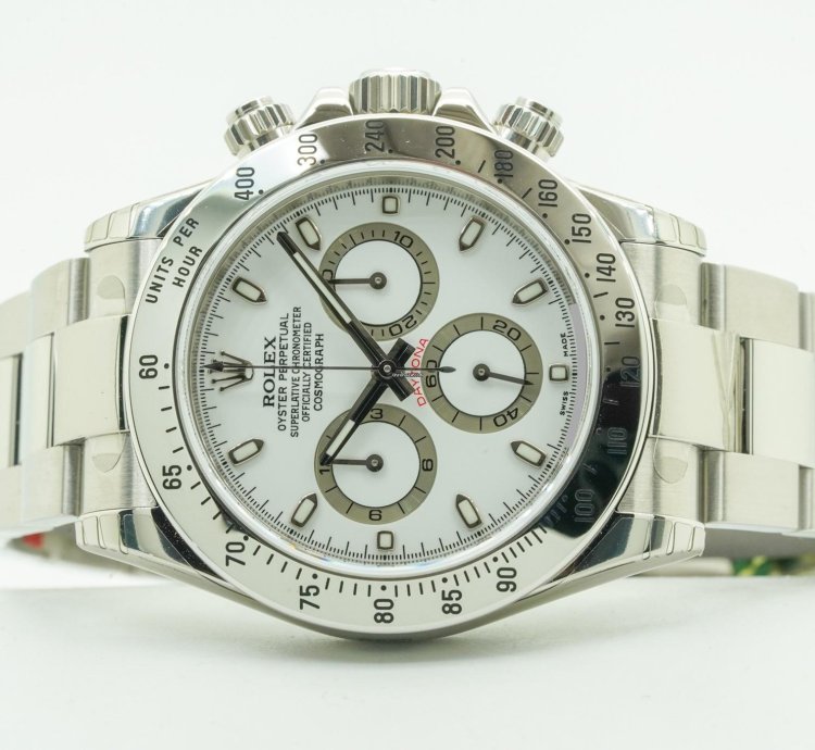 Rolex Daytona Cosmograph Chronograph 116520 White Dial 40mm 2009 Nos With Films Ser