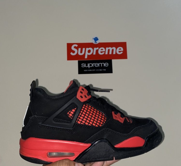 4 5y Jordan 4 Red Thunder Big Kids Shoes