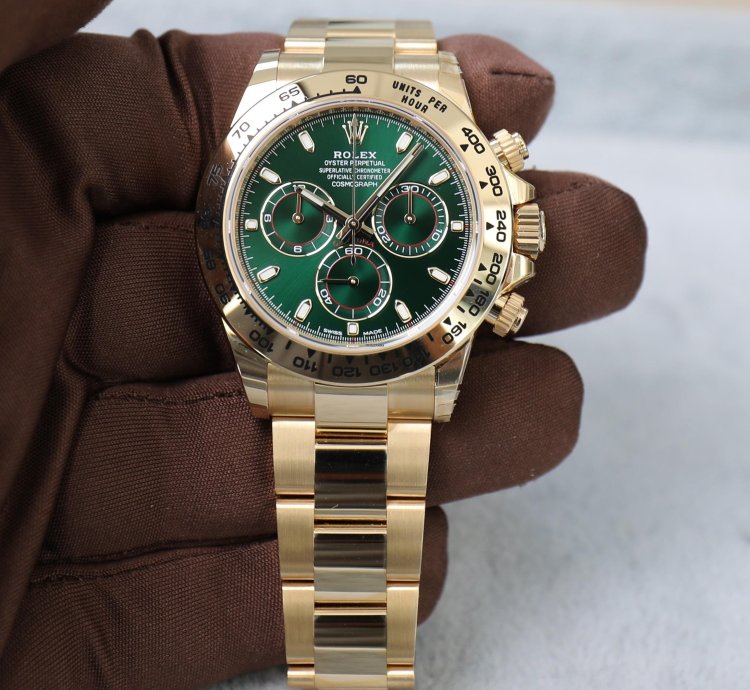 Rolex Daytona Cosmograph Daytona - Anniversary - John Mayer 18k Yellow Gold - Green Dial - New - Full Se