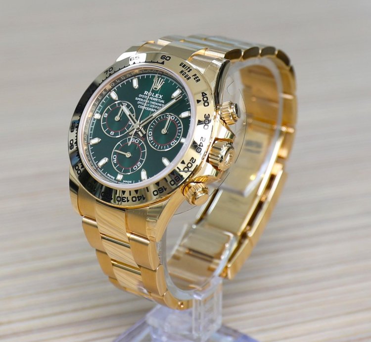 Rolex Daytona Cosmograph Daytona - Anniversary - John Mayer 18k Yellow Gold - Green Dial - New - Full Se