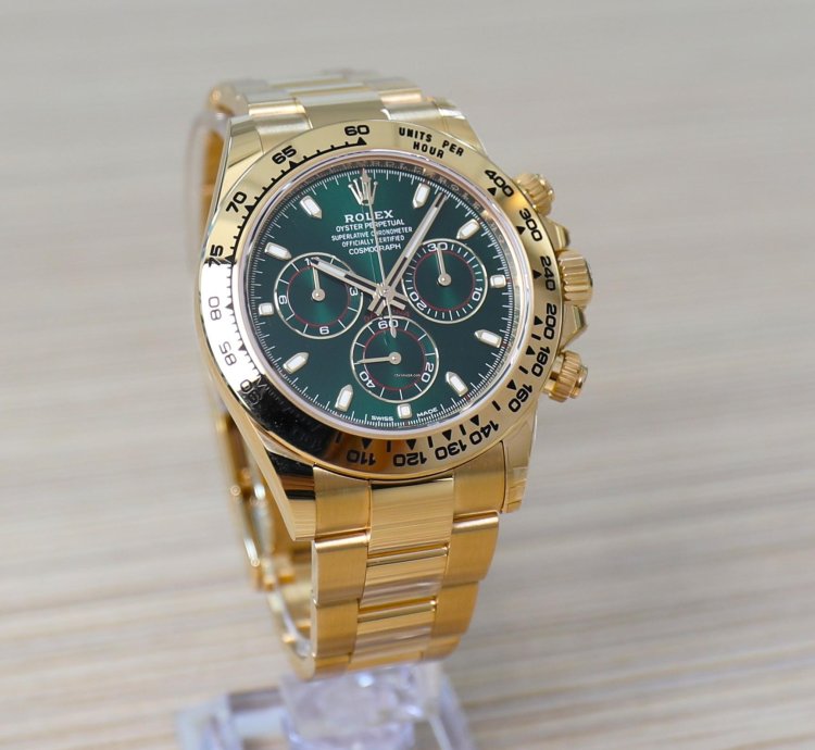 Rolex Daytona Cosmograph Daytona - Anniversary - John Mayer 18k Yellow Gold - Green Dial - New - Full Se