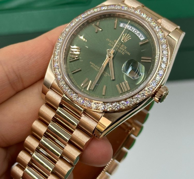 Rolex Day-date 40 228345rbr Olive Green Roman