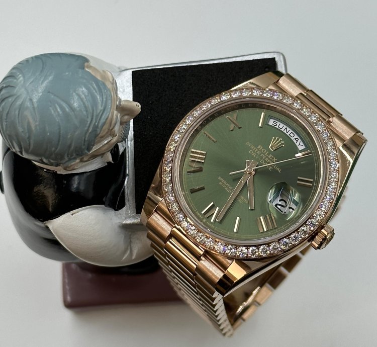 Rolex Day-date 40 228345rbr Olive Green Roman