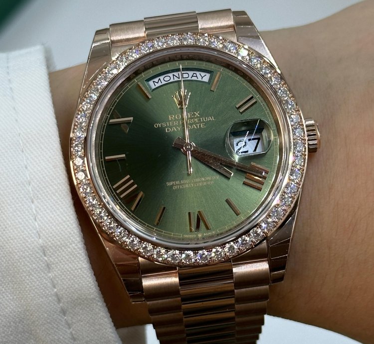 Rolex Day-date 40 228345rbr Olive Green Roman