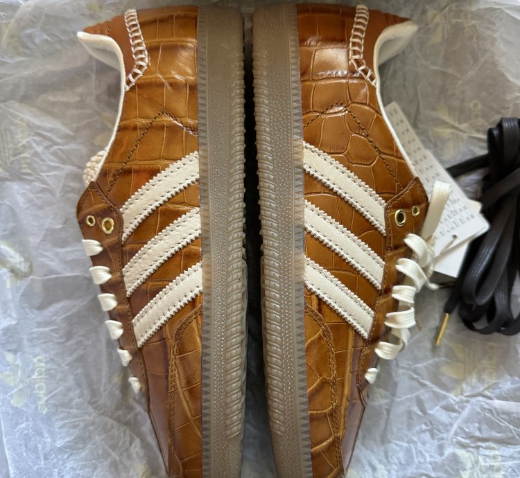 Wales Bonner Samba Croc Brown
