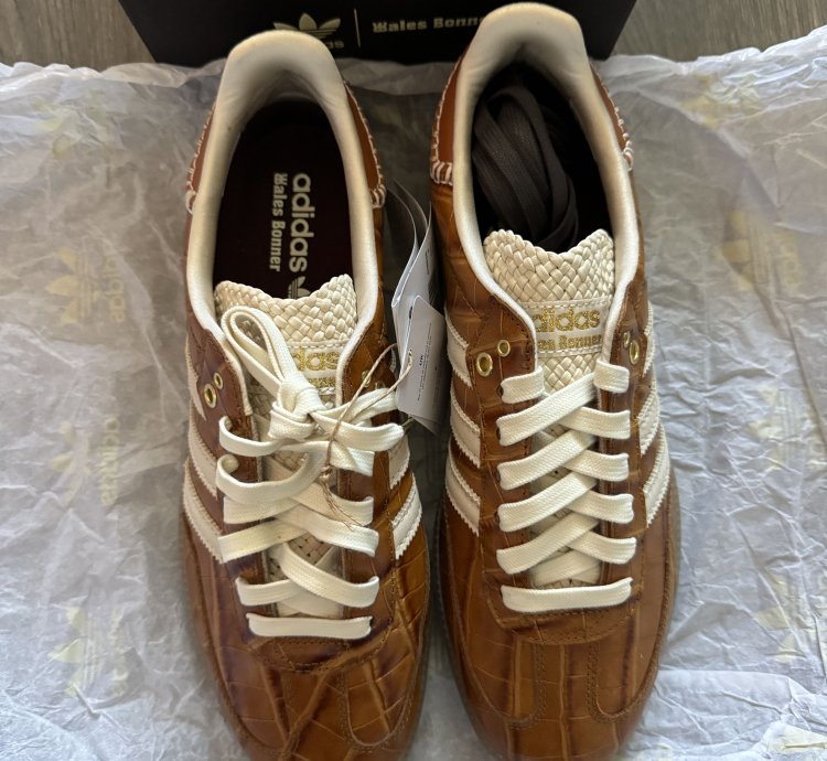 Wales Bonner Samba Croc Brown