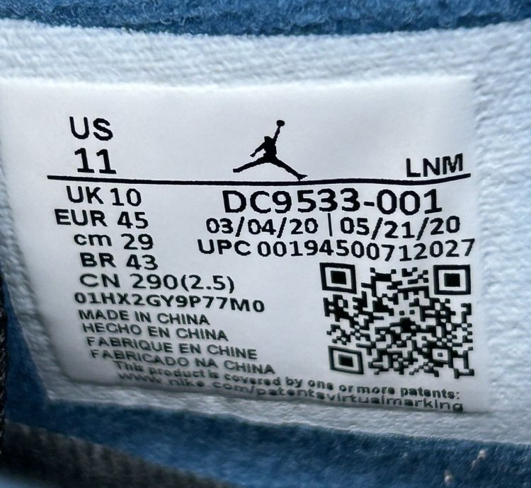 75302 Jordan 4 Retro Union Off Noir