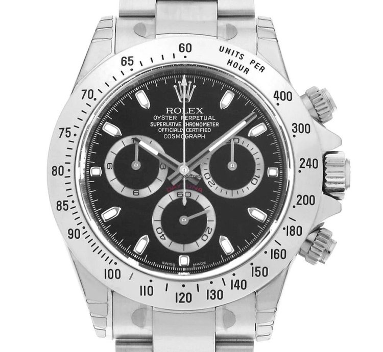Rolex Daytona Cosmograph Daytona 116520 Black Mnumber Unused Mens