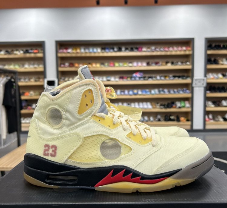 75574 Jordan 5 Retro Off-white Sail
