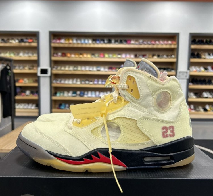 75574 Jordan 5 Retro Off-white Sail