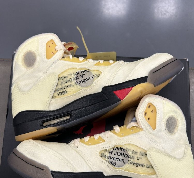 75574 Jordan 5 Retro Off-white Sail
