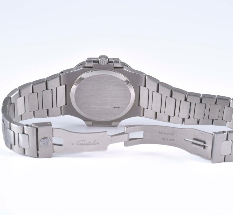 Patek Philippe Nautilus 3800 1 Matte Black Dial Diamond Hour Markers