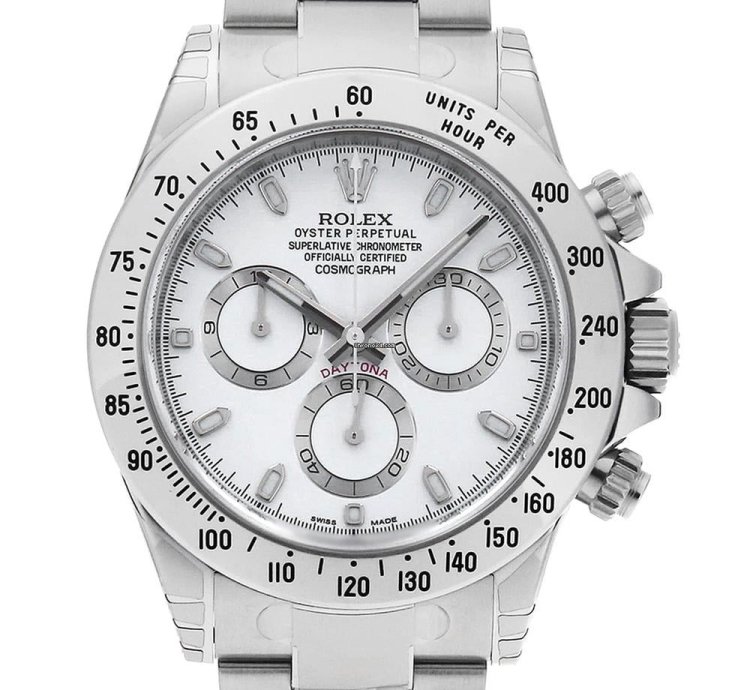 Rolex Daytona Cosmograph Daytona 116520 White Mirror Buckle Random Number Unused Mens