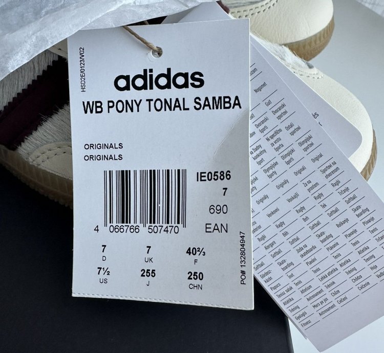 Wales Bonner Samba Pony Tonal Low Trainers