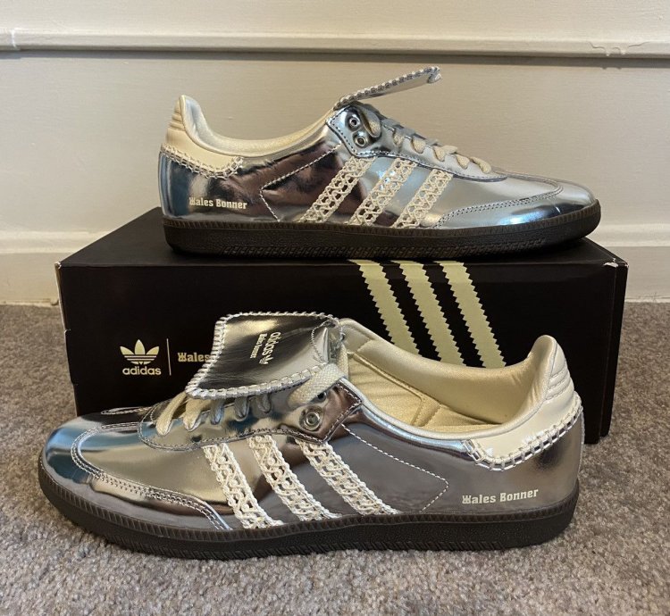 Wales Bonner Samba Silver Metallic