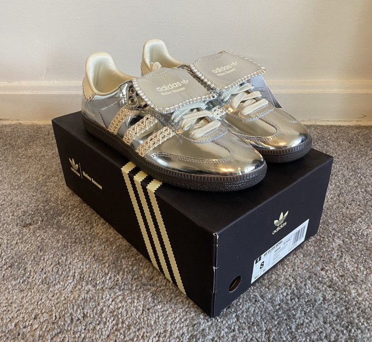 Wales Bonner Samba Silver Metallic Gum