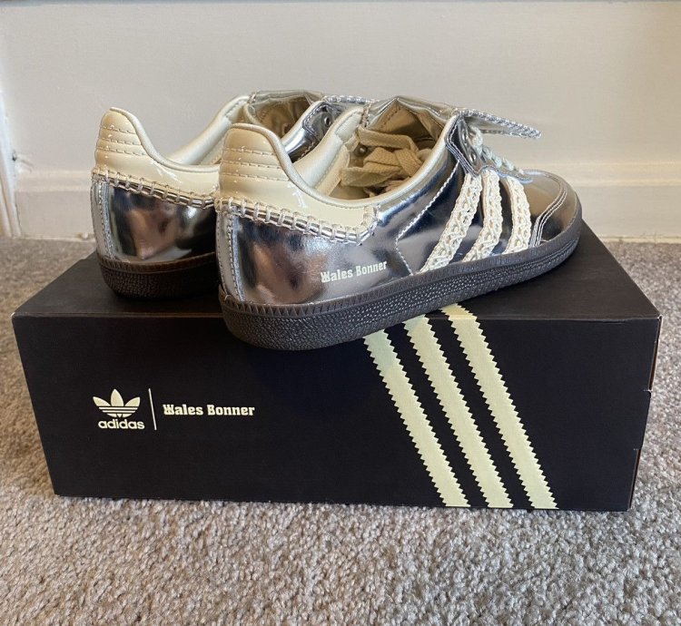 Wales Bonner Samba Silver Metallic Gum