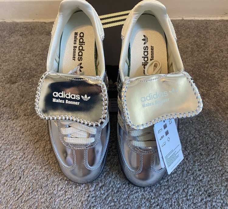 Wales Bonner Samba Silver Metallic Gum Size 7m 8 5w