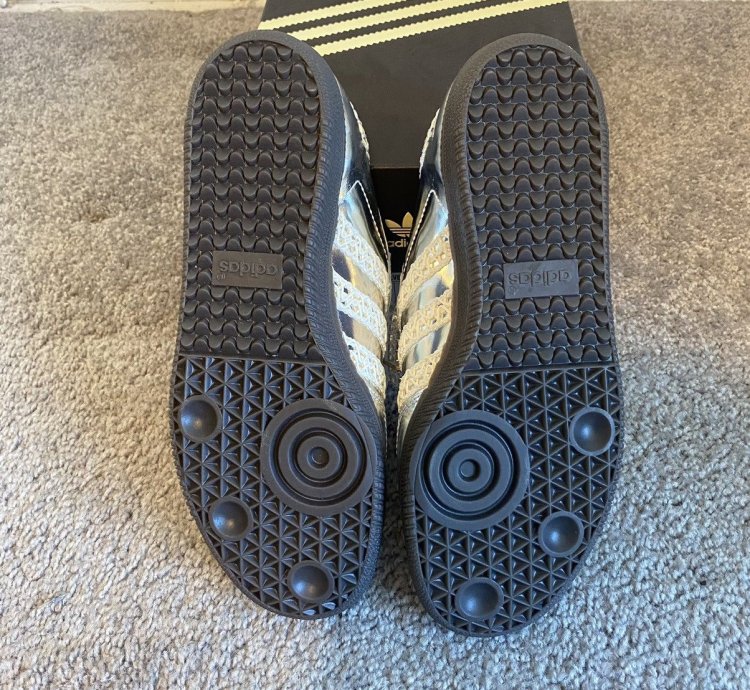 Wales Bonner Samba Silver Metallic Gum Size 7m 8 5w