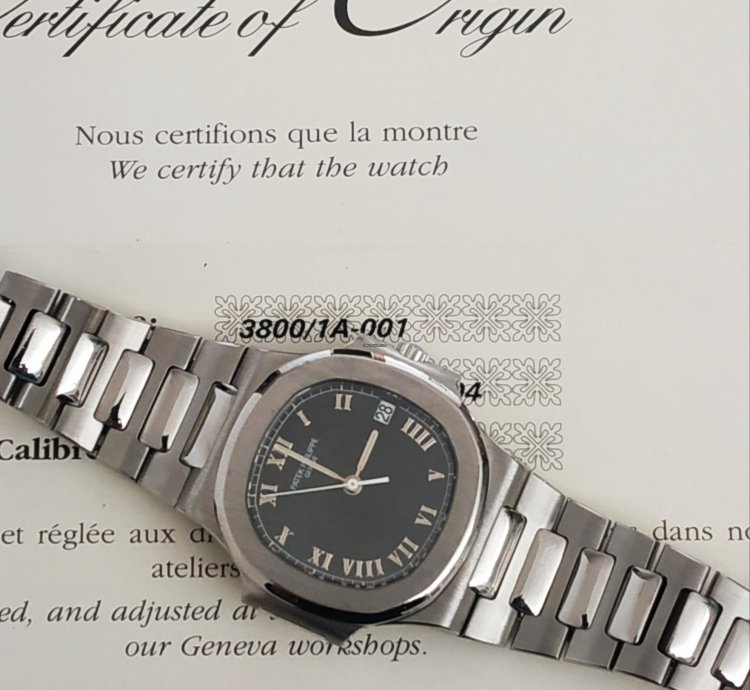 Patek Philippe Nautilus 3800 1a Steel Roman Index