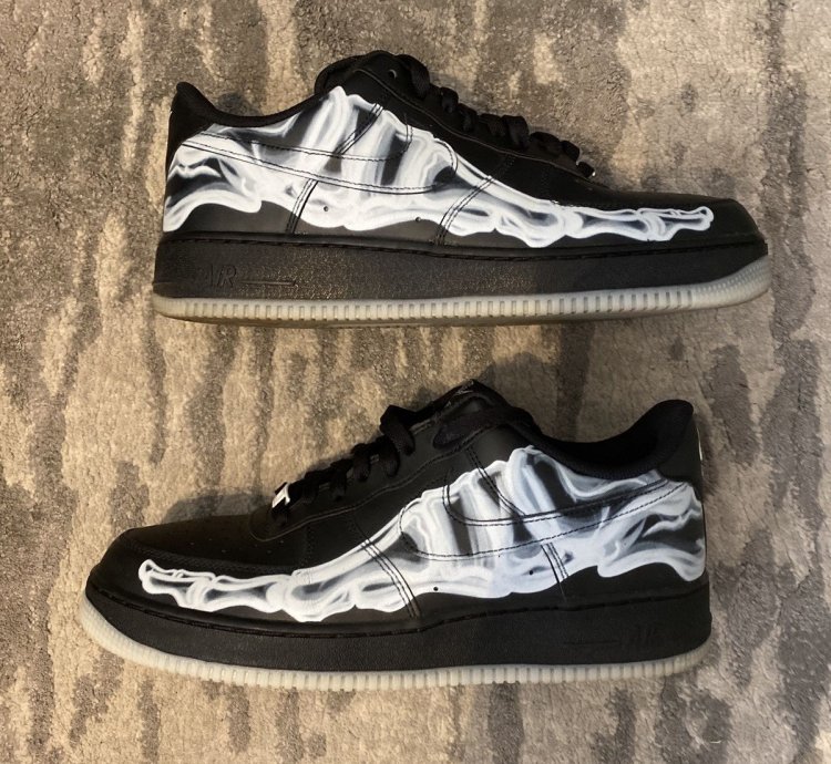 Air Force 1 07 Qs Black Skeleton 2019